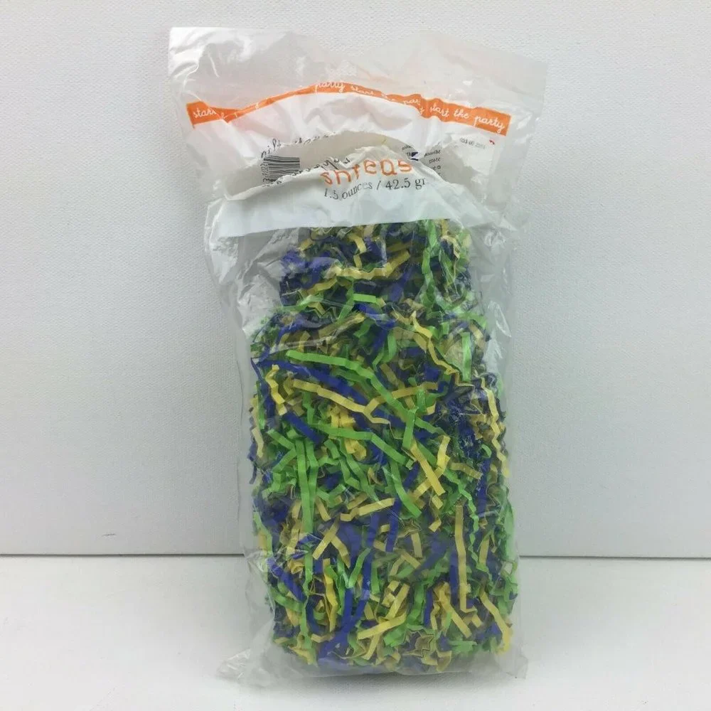 Shred Accordion Crinkle Streamer Tissue Paper Gift Box Filler Green Pink Blue